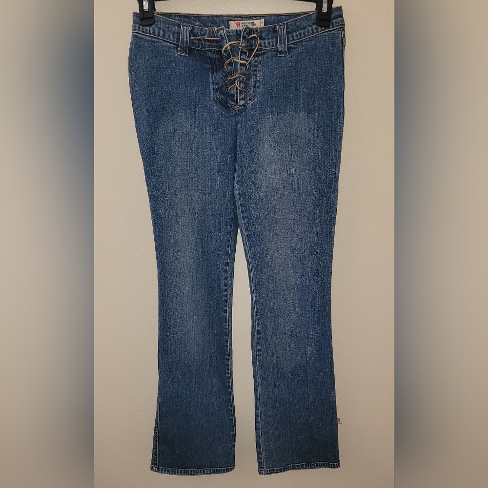 Vtg Rampage Industrial Jeans Womens Size 7 Lace Up